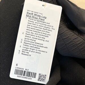 lululemon athletica Black Swift Wide-Leg Pants